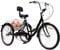 MccoMMon 24 Zoll dreirädriges Fahrrad für Erwachsene, 7 Gänge faltbares Dreirad, höhenverstellbar, mit Rückenlehne und Einkaufskorb, geeignet für Menschen mittleren Alters und ältere Menschen Fahren