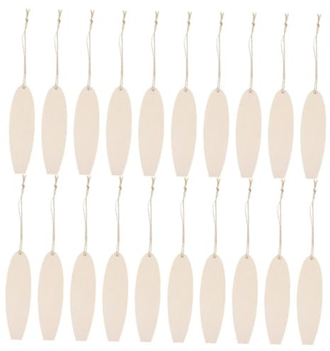 FIXOSHEE 40 Stück Handgefertigte Holzchip -dekoration Mini Surfboard Prop Holzmalerei Ausschnitte Hawaii Holzdekorationen Holzausschnitt Wandkunst Surfendekoration Holzspäne Beige