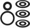 8 Stück Dichtungssätze für Handpumpe Typ 75, 4 O Ring Dichtung und 4 Kolbenmanschette, schwengelpumpe ersatzteile, Schwengelpumpe Dichtungssatz für Gartenpumpe, Typ 75, 9 cm und 4,9 cm