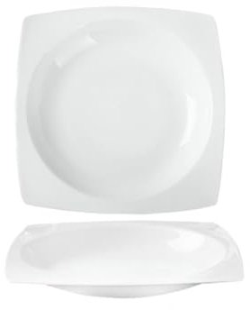 Plato hondo de cerámica simple y exquisito color blanco puro de 8 pulgadas Tianyuan para el hogar de estilo chino