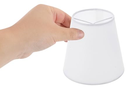 PRETYZOOM Abat Jour E27 à Clipser en Tissu Blanc pour Lampe de Sol Table, Accessoire Facile à Remplacer Support Pince pour Ampoule, pour Hôtel