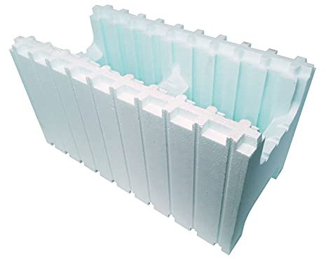 DIWARO® -MUSTERSTÜCK- PS30 Styropor Systemstein, Poolstein, Schalungsstein zum herstellen von isolierten Poolwänden Abmasse: ca. 500 x 250 x 250 mm Zuschnitt