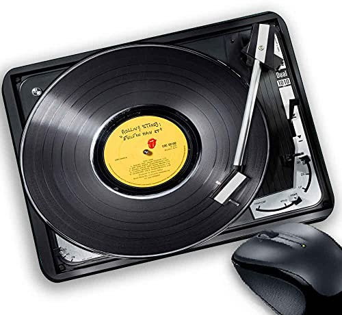Mouse Pad Vinile Giradischi Disco Tappetino personalizzato con foto,nome ecc