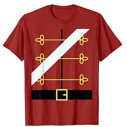 Nutcracker Toy Soldier Uniform, Funny Dress up Christmas Tee T-Shirt