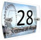 Personalised House Number Sign and ANY Photo Printed Plaque Garden Glass Effect Acrylic Sign Door Plate Marble Wall Display 2 Part Branded Acrylic (Grungy UK flag)