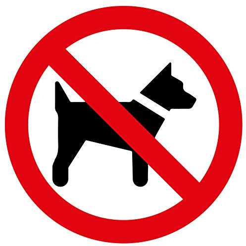 Custom Vinyl Pegatina Prohibido Perros Redonda 10 cm