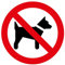 Custom Vinyl Pegatina Prohibido Perros Redonda 10 cm