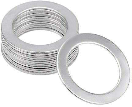 sourcing map 15 Stück Unterlegscheiben M18 18 mm x 26 mm x 0,8 mm Flach Unterlegscheiben 304 Edelstahl Beilagscheiben für Schraub Bolzen