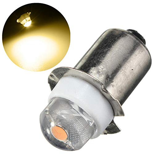 C-Funn P13.5S Pr2 LED Taschenlampe Glühlampe 0,5 W Innenbrenner Ersatzlampe DC3-18V Rein/Warmweiß - Warmweiß