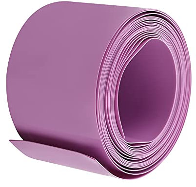 Othmro Kit di tubi termorestringenti per batteria da 2,9 cm, larghezza di appiattimento, isolamento in PVC, tubo termorestringente, tubi industriali per 18650 4 sezioni rosa