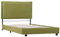 vidaXL Polsterbett Klassisch Stoffbett Ehebett Bett Einzelbett Bettgestell Bettrahmen Lattenrost Schlafzimmerbett Grün Stoff 90x200cm