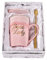 Boss Lady, tazza da caffè da donna in ceramica marmorizzata, regalo per donne e mamme, con stampa dorata, 414 ml, con confezione regalo, cucchiaio e sottobicchiere 14Oz Boss lady