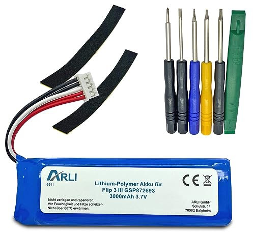 Ersatz Akku kompatibel für JBL Flip 3 III GSP872693 3000mA 3,7V Flip3