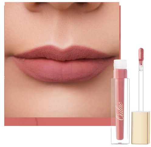 Oulac Flüssiger Matt Lippenstift, Nackter Pfirsich Lippenstifte, Langanhaltend mit Kussechter, Intensiver Farbabgabe, präzisem Applikator, Mattem Finish, Vegan Clean Beauty 4,5 ml (M11)