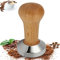 Kaffee Tamper 53mm, Edelstahl Base Holzgriff Mit Silikonmatte Barista Zubehör, Edelstahl Espresso Kaffeestampfer Mit Holzgriff Für Kaffeemaschinen
