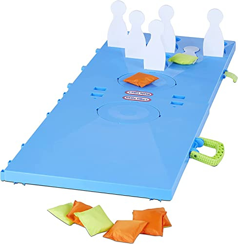 Little Tikes 5-in-1 Cornhole Game Set Indoor Outdoor Toy w Bowling, Tic Tac Toe, Ball Toss, Lawn Darts, 16 Accessories: Bean Bags, Balls, Darts- Gift for Kids & Families, Toy For Boys Girls Ages 2 3 4