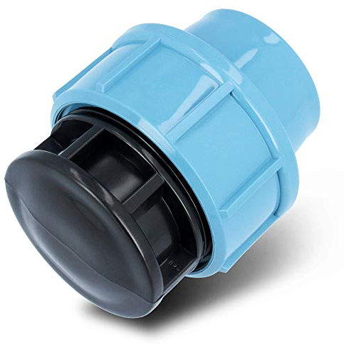 PE Stopfen Endkappe 40 mm PN 16 Klemmverbinder Für PE Rohr Verschraubung | Kunststoff Klemmkupplungen Wasserrohrstopper Trinkwasser | Bewässerungssystem Fitting Kupplung Endstück Werkzeuglose Montage