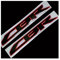1 Paar CBR HRC-Logo. Motorrad Chrom angehoben Tank Pad Aufkleber Aufkleber Emblem für H.O.N.D.A CBR 250RR 300R 400R 500R 600RR 650F 1000RR (Color : Black-Red)