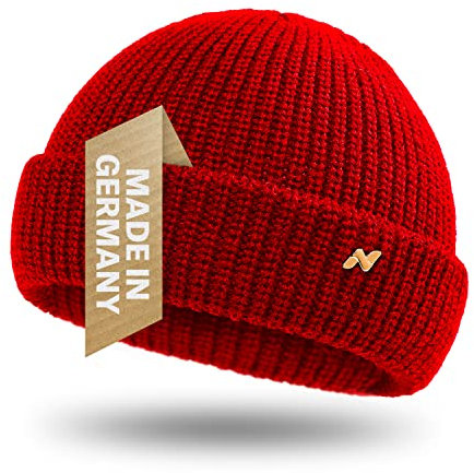 NYTTED® Troyer Mütze Damen & Herren - Made in Germany - Fisherman Beanie aus 100% feinster Schurwolle I Winter Mütze Herren I Troyer Damen Troyer Herren I Fischermütze Herren