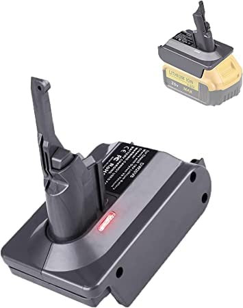URUN Battery Adapter DW20V8 for Dewalt 20V Lithium Battery Converted to Replace for Dyson V8 Battery, Great for Dyson V8 Absolute Cordless V8 Fluffy V8 Animal Vacuum Cleaners(Only Adapter)
