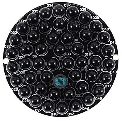 Duendhd IR Infrarot LED Platine 940nm 48 Stueck IR unsichtbar bei Nacht Keine Belichtung Lichtplatine Fuer IR Illuminator CCTV Zubehoer