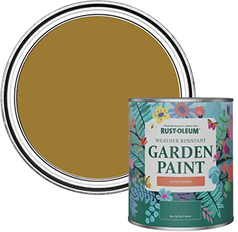Rust-Oleum Yellow Mould-Resistant Garden Paint In Satin Finish - Wet Harvest 750ml