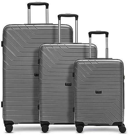 REDOLZ Hartschalen Koffer-Set 3-teilig | aus hochwertigem, leichtem Polypropylen Material | 4 Doppelrollen & TSA-Schloss für Damen & Herren (Essentials 05)