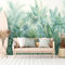 A.S. Création Livingwalls Vliestapete - Tapete Palmenblätter in Grün, Beige und Blau - Wandtapete für verschiedene Räume - Wandbild XXL 2,80 m x 2,65 m