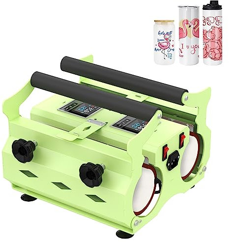 Double Station Tumbler Heat Press Machine, Mug Press Machine for 11 OZ 15 OZ 16 OZ 20 OZ 30 OZ, Stainless Steel, Ceramic, Glass Tumbler, Mugs Press DIY Sublimation