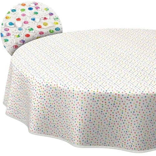 Stoff Tischdecke Tischwäsche Textil Tischtuch Baumwolle Polyester Gewebe abwaschbar pflegeleicht, in rund oval eckig Mimi Rund 140cm mit Saum (Eingefasst)