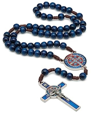 Intercession St. Benedict Holy Medal Rosary (Blue)