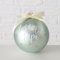 Christbaumkugel LIEBLINGS Papa Weihnachtsschmuck Christbaum-Schmuck Weihnachts-Anhänger Tannen-Baum-Hänger Kugel aus Glas Weihnachts-Deko Weihnachten Vater Ø 10cm (Lieblings-Papa Mint & weiß)