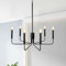 KMaiPem 6 Lichter Schwarz Vintage Kronleuchter, Landhaus Modern Hängelampe Wohnzimmer, Höhenverstellbare Industrielle Eisen Pendelleuchte für Schlafzimmer, Küche, Esszimmer