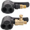 2 Pack Dual Head Bike Track Pump - Multi-use Connector Head Pump Valve Adapter for Mountain & Road Bike Accessories