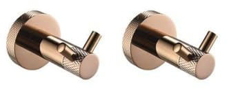 Rose Gold Stainless Wall Robe Ganci Portasciugamani Portasciugamani Bagno WC Accessori Sets, 2 PZ Doppio Gancio