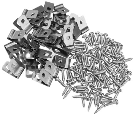 Yardenfun 100sätze Drahtzaunklemmen Aus Aluminium Befestigungsklammern Für Viehzäune Zaunklammern Für Tierkäfige Praktische Drahtklemmen Mit Schraubensatz Robuste Und Korrosionsbeständige Kl