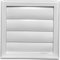 Vent Systems Ø5 Inch (7.5 x 7.5) Exhaust Vent Cover - White - Dryer Vent Hood - Louvered Dryer Duct Vent Cover - Vent Hood Cap - One-Directional Plastic Air Supply Grille