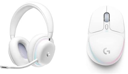 Logitech G G735 Auriculares Inalámbricos Gaming, LIGHTSYNC RGB Personalizable & G705 Ratón Inalámbrico para Gaming, Iluminación LIGHTSYNC RGB Personalizable