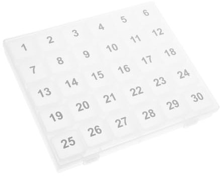 VILLFUL 30gitter Tage-pillen-organizer Mit Fächern Reise-medizin-organizer Aus Pp-material Monatsapotheke Zum Einfachen Organisieren Und Mitnehmen