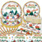 Vajilla de Navidad - Juego de Platos de Papel y Accesorios para Fiesta - Decoración Reutilizable