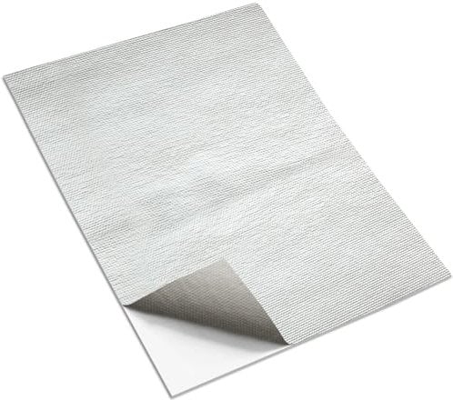 COKACA Film d'aluminium ultra épais extra résistant, film isolant pour chauffage composé d'un tissu à haute teneur en silicate, tapis de protection thermique autocollant adapté pour film d'isolation