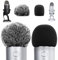 Hezhou 2 Pièces Bonnette Micro en Mousse Microphone Filtre Anti-pop Professionel Filtre Anti Pop Mousse en Bonnette Pare-Brise Fourrure (pour Blue Yeti Mic/Pro microphones)