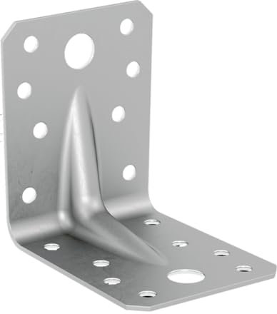 Winkelverbinder Set 100 Stück - 70x70x55mm - mit Steg - verzinkte Stahlverbinder, ETA- & CE-zertifiziert, Made in Germany - robust, korrosionsbeständig, präzise gefertigt