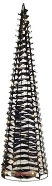 URBNLIVING Illuminated Christmas Tree Cone Pyramid LED Light Tower 3 Sizes - Festive Fairy Lights Decoration for Indoors & Outdoors, Elegant Xmas Display Holiday Decor for Home & Garden