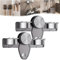 2PCS Broom Holder Mop Hanger, No Punching Required BroomHanger Retractable Towel Rack, Mop and Broom Holder Wall Mount Broom Hanger Organizer for Bathroom Kitchen and Laundry Room (Grey x2)