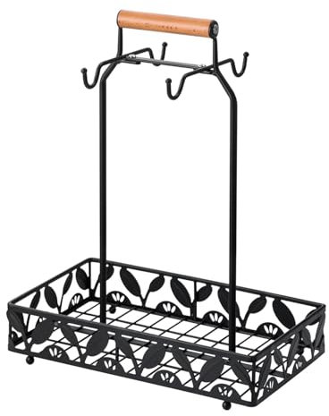 predolo Kaffeetassenständer für die Theke, Aufbewahrungslösung, Display-Organizer, Quadrat