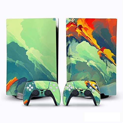 Kein Schäumen Blasenfrei Für PS5 Skin Disc Edition Anime Console Und Controller Vinyl Cover Skins Wraps Für PS 5 Version(06654)