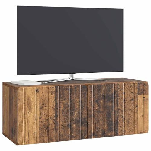 vidaXL Wandmontierter TV-Schrank Altholz 78,5 x 31 x 30 cm, Wohzimmer, rechteckiger, moderner Wandschrank, stylischer TV-Ständer, viel Stauraum für Dein Zuhause