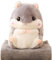 Baby Decke cute Plüsch Gefüllt Hamster Spielzeug Kissen 50 cm grau