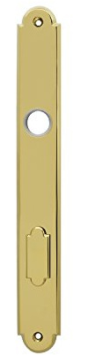 Langschild ALT-WIEN, BB 90, m. Hangerl, Messing poliert PVD, 1 Stück | Zubehör Beschläge Türen